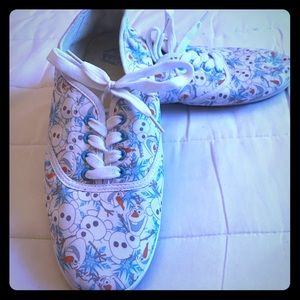 White Olaf Disney shoes